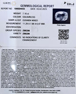 Load image into Gallery viewer, 7.16/CT Natural Zircon with Govt. Lab certificate-(3441)
