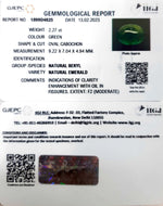 Load image into Gallery viewer, 2.27/CT Natural Cabochon Panna Stone with Govt. Lab Certificate (3441)
