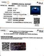 Load image into Gallery viewer, 11.10/CT Natural Blue Sapphire with Govt Lab Certificate (1221)
