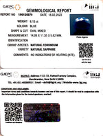 Load image into Gallery viewer, 8.13/CT Natural Blue Sapphire with Govt Lab Certificate (1221)
