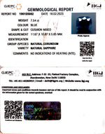 Load image into Gallery viewer, 7.54/CT Natural Blue Sapphire with Govt Lab Certificate (2331)
