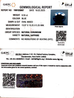 Load image into Gallery viewer, 7.27/CT Natural Blue Sapphire with Govt Lab Certificate (2331)

