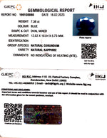 Load image into Gallery viewer, 7.36/CT Natural Blue Sapphire with Govt Lab Certificate (2331)
