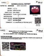 Load image into Gallery viewer, 11.21/CT Natural Mozambique Ruby with Govt. Lab Certificate (RUBY9T)
