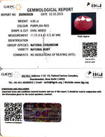 Load image into Gallery viewer, 4.95/CT Natural Mozambique Ruby with Govt. Lab Certificate (23310)
