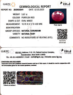 Load image into Gallery viewer, 3.87/CT Natural Mozambique Ruby with Govt. Lab Certificate (RUBY9T)

