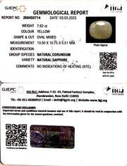 7.62/CT Natural Ceylonese Pukhraj with Govt Lab Certificate-(4551)