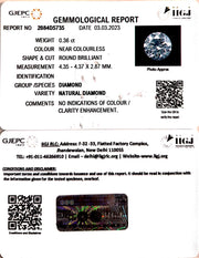 0.36/Cents Natural Diamond With Govt. Lab Certificate (85000)