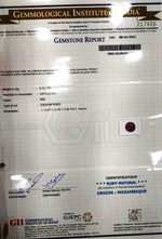 Load image into Gallery viewer, 5.71/CT Natural Mozambique Ruby with Govt. Lab Certificate-RUBY9Y
