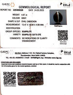 Load image into Gallery viewer, 4.97/CT Natural Scapolite Cat&#39;s Eye with Govt. Lab Certified-(1221)

