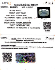 4.99/CT Natural Ceylonese Pukhraj with Govt Lab Certificate (6771)