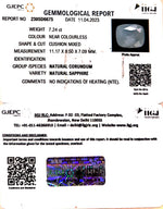 Load image into Gallery viewer, 7.24/CT Natural White Sapphire with Govt Lab Certificate (4551)
