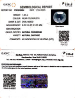 Load image into Gallery viewer, 1.82/CT Natural White Sapphire with Govt Lab Certificate-4551
