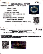 3.59/CT Natural Ceylonese Pukhraj with Govt Lab Certificate-YELSA9V
