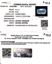 8.21/CT Natural Neelam with Govt Lab Certificate-(6771)