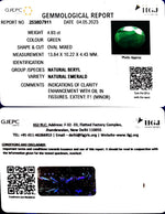 Load image into Gallery viewer, 4.93/CT Natural Panna Stone with Govt. Lab Certificate  (1221)
