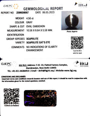 4.56/CT Natural Scapolite Cat's Eye with Govt. Lab Certified-(1221)