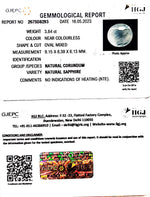 Load image into Gallery viewer, 3.84/CT Natural White Sapphire with Govt Lab Certificate (4551)
