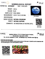 Load image into Gallery viewer, 2.69/CT Natural Blue Sapphire with Govt Lab Certificate (4551)
