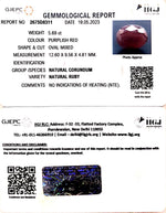 Load image into Gallery viewer, 5.69/CT Natural Neo Burma Ruby with Govt. Lab Certificate (4551)
