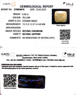 Load image into Gallery viewer, 8.48/CT Natural Yellow Sapphire With Govt Lab Certificate (6771)
