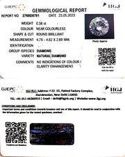 0.38/Carat Natural Diamond With Govt. Lab Certificate (120000)