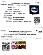 Load image into Gallery viewer, 4.02/CT Natural Blue Sapphire with Govt Lab Certificate (6771)
