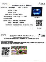 Load image into Gallery viewer, 4.79/CT Natural Blue Sapphire with Govt Lab Certificate (8991)
