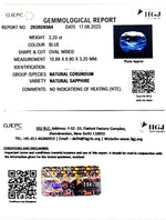 Load image into Gallery viewer, 3.20/CT Natural Blue Sapphire with Govt Lab Certificate (6771)
