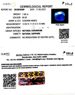 Load image into Gallery viewer, 7.69/CT Natural Blue Sapphire with Govt Lab Certificate (4551)
