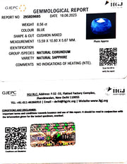 8.56/CT Natural Blue Sapphire with Govt Lab Certificate (4551)