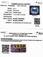 Load image into Gallery viewer, 4.57/CT Natural Blue Sapphire with Govt Lab Certificate (6771)
