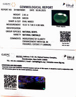 Load image into Gallery viewer, 2.95/CT Natural Panna Stone with Govt. Lab Certificate  (6771)
