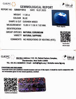 Load image into Gallery viewer, 11.08/CT Natural Blue Sapphire with Govt Lab Certificate (4551)
