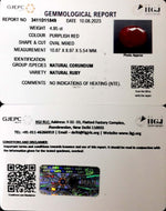Load image into Gallery viewer, 4.95/CT Natural Neo Burma Ruby with Govt. Lab Certificate (3441)
