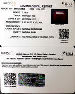 Load image into Gallery viewer, 2.43/CT Natural Neo Burma Ruby with Govt. Lab Certificate (4551)
