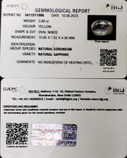 3.69/CT Natural Ceylonese Pukhraj with Govt Lab Certificate-YELSA9U