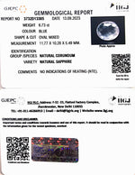 Load image into Gallery viewer, 6.73/CT Natural Blue Sapphire with Govt Lab Certificate (23310)
