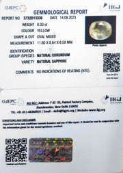 6.33/CT Natural Ceylonese Pukhraj with Govt Lab Certificate (8991)