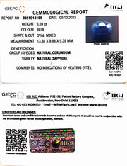 6.69/CT Natural Blue Sapphire with Govt Lab Certificate (2331)