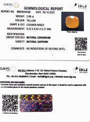 3.99/CT Natural Ceylonese Pukhraj with Govt Lab Certificate (4551)