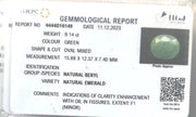 9.14/CT Natural Panna Stone with Govt. Lab Certificate  (1221)
