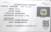 4.54/CT Natural Ceylonese Pukhraj with Govt Lab Certificate (YELSA9T)