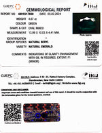 Load image into Gallery viewer, 4.67/CT Natural Panna Stone with Govt. Lab Certificate (23310)
