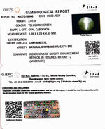 Load image into Gallery viewer, 3.65/CT Natural Chrysoberyl Cat&#39;s Eye with Govt. Lab Certificate (6771)
