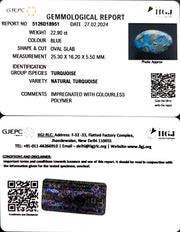 22.90/CT Natural Govt. Lab Certified Turquoise (1221)