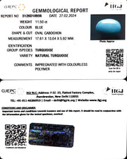 11.50/CT Natural Govt. Lab Certified Turquoise (832)