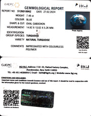 7.48/CT Natural Govt. Lab Certified Turquoise (1221)