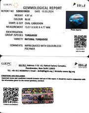 4.97/CT Natural Govt. Lab Certified Turquoise-1221