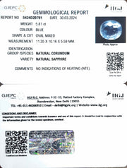 5.81/CT Natural Blue Sapphire with Govt Lab Certificate-34410